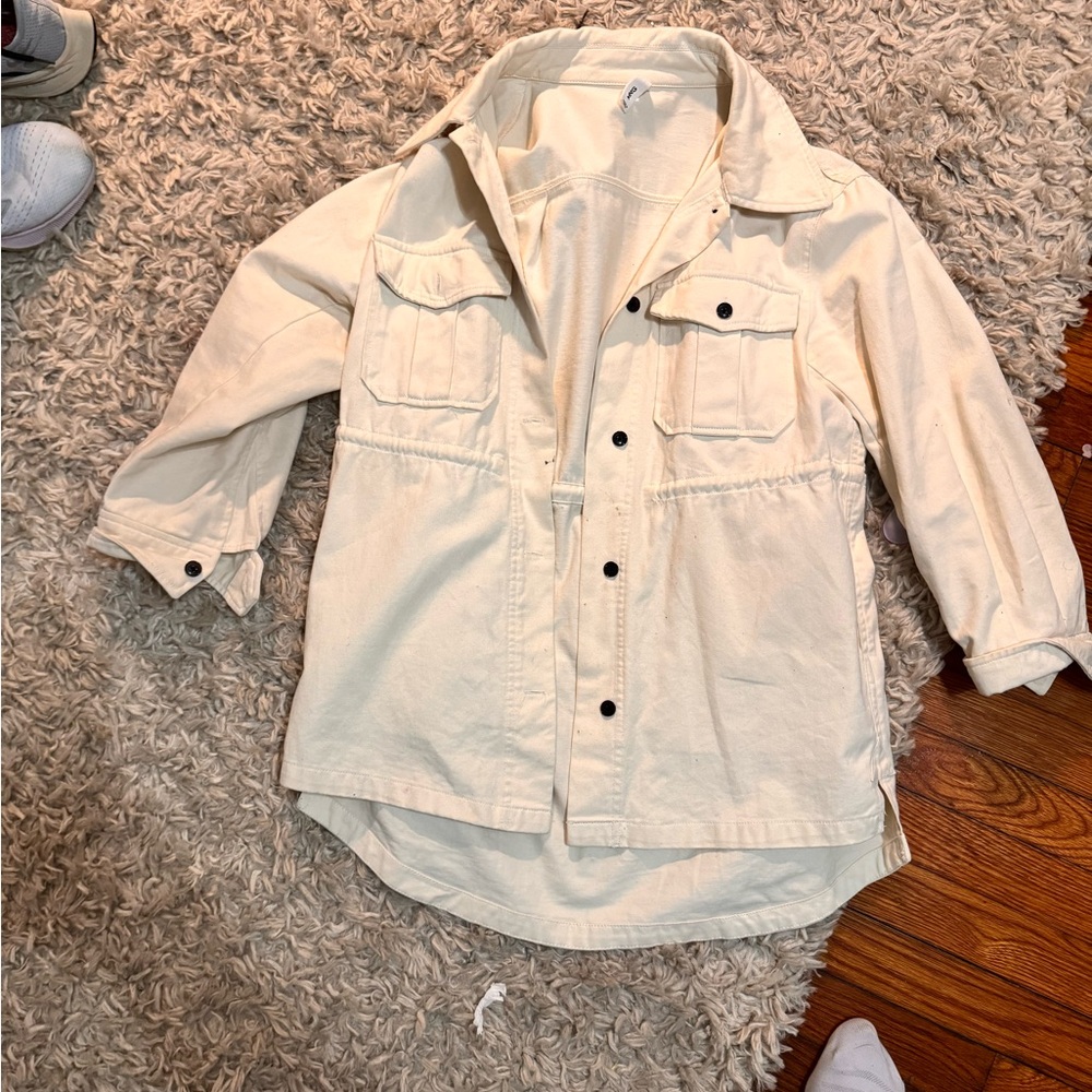Mango Off-White Casual Jacket